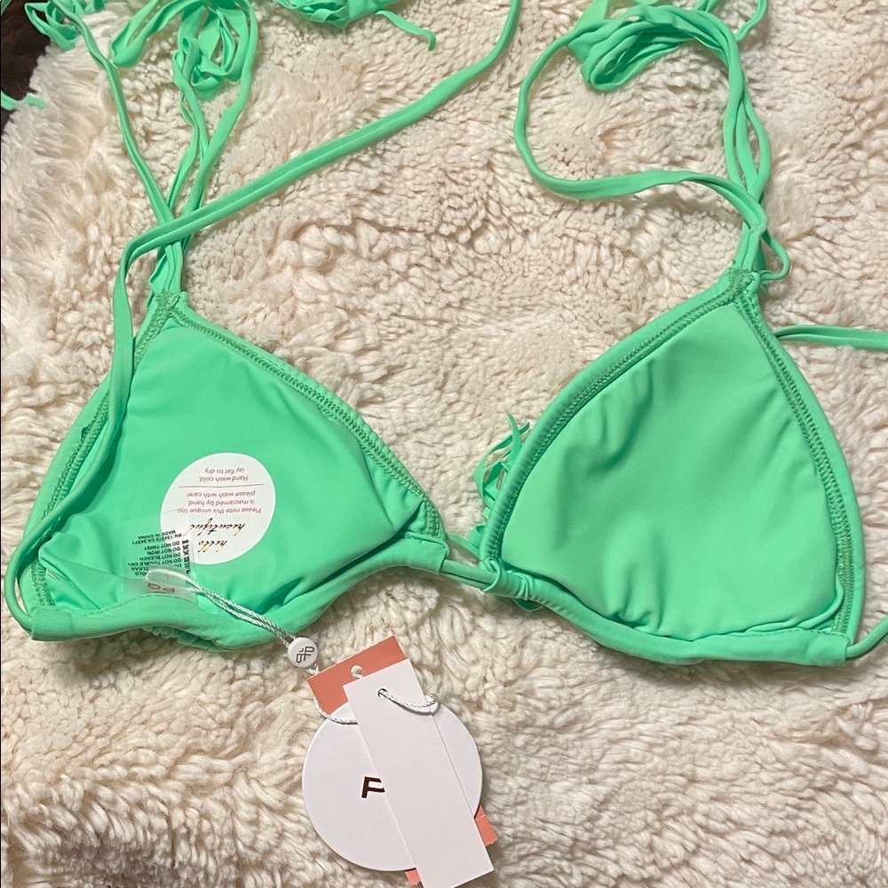 NWT PQ Swim Green Isla Bikini Top - Picture 5 of 6